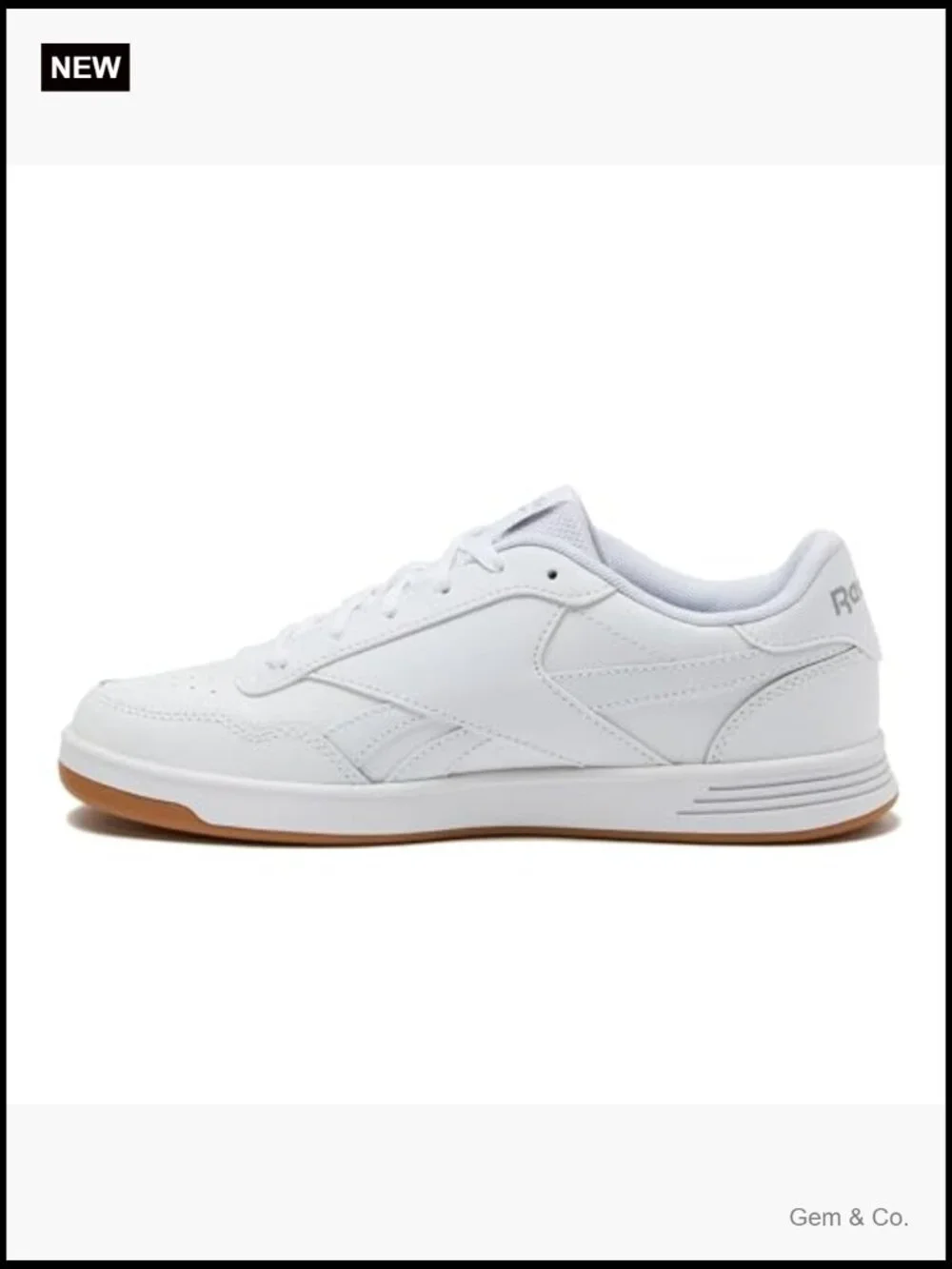 Classic Leather Fashion Sneakers with Padded Collar and Memory Foam Insole